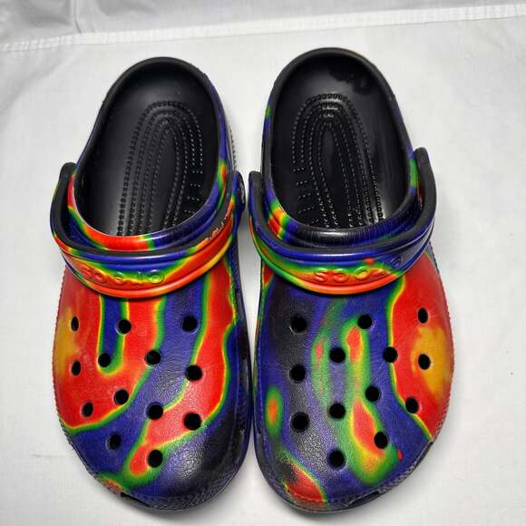 Crocs Classic Solarized‎ Clog, Navy Blue MultiColor - Picture 2 of 9